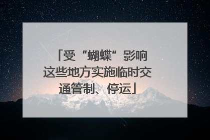 受“蝴蝶”影响 这些地方实施临时交通管制、停运