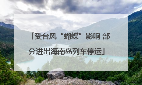 受台风“蝴蝶”影响 部分进出海南岛列车停运