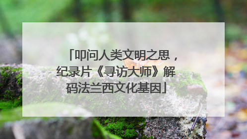 叩问人类文明之思，纪录片《寻访大师》解码法兰西文化基因