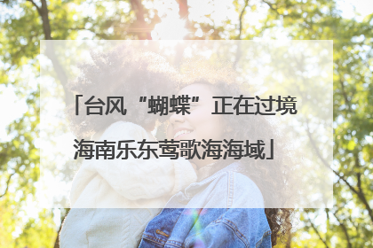 台风“蝴蝶”正在过境海南乐东莺歌海海域