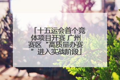 十五运会首个竞体项目开赛 广州赛区“高质量办赛”进入实战阶段