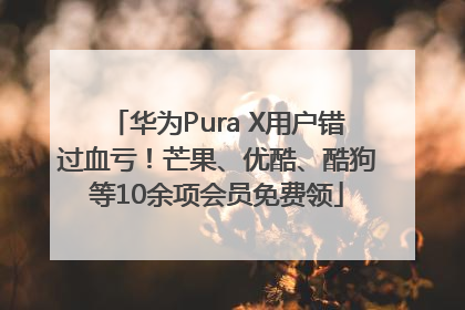 华为Pura X用户错过血亏！芒果、优酷、酷狗等10余项会员免费领