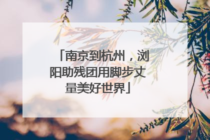 南京到杭州，浏阳助残团用脚步丈量美好世界