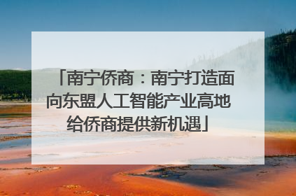 南宁侨商：南宁打造面向东盟人工智能产业高地给侨商提供新机遇