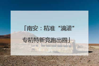 南安：精准“滴灌”专精特新竞跑出圈