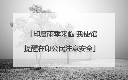 印度雨季来临 我使馆提醒在印公民注意安全