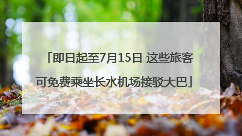即日起至7月15日 这些旅客可免费乘坐长水机场接驳大巴