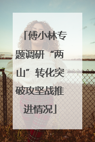 傅小林专题调研“两山”转化突破攻坚战推进情况