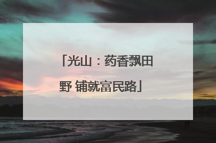 光山：药香飘田野 铺就富民路