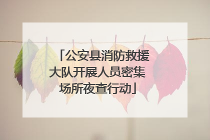 公安县消防救援大队开展人员密集场所夜查行动
