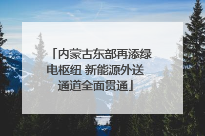 内蒙古东部再添绿电枢纽 新能源外送通道全面贯通