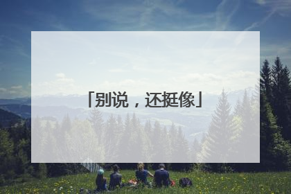 别说，还挺像