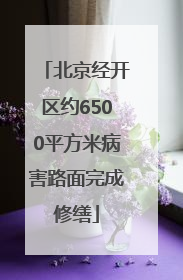 北京经开区约6500平方米病害路面完成修缮