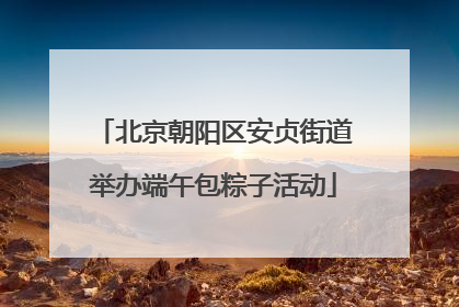 北京朝阳区安贞街道举办端午包粽子活动