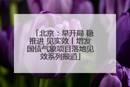 北京：早开局 稳推进 见实效丨增发国债气象项目落地见效系列报道