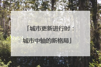 城市更新进行时：城市中轴的新格局