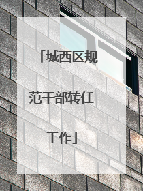 城西区规范干部转任工作