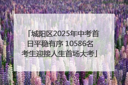 城阳区2025年中考首日平稳有序 10586名考生迎接人生首场大考