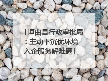 垣曲县行政审批局：主动下沉优环境 入企服务解难题