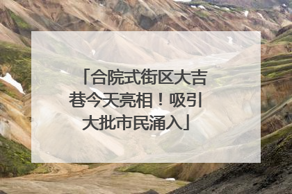 合院式街区大吉巷今天亮相！吸引大批市民涌入