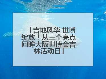 吉地风华 世博绽放！从三个亮点回眸大阪世博会吉林活动日