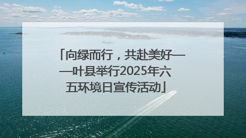 向绿而行，共赴美好——叶县举行2025年六五环境日宣传活动