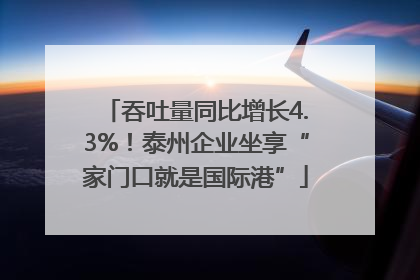 吞吐量同比增长4.3%！泰州企业坐享“家门口就是国际港”