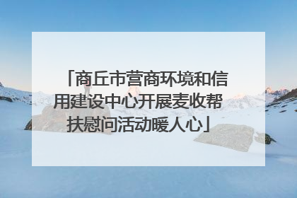 商丘市营商环境和信用建设中心开展麦收帮扶慰问活动暖人心