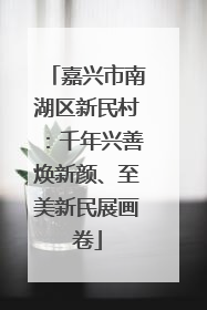 嘉兴市南湖区新民村：千年兴善焕新颜、至美新民展画卷