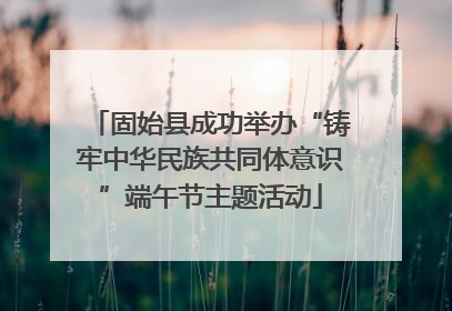 固始县成功举办“铸牢中华民族共同体意识”端午节主题活动
