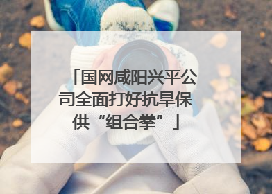 国网咸阳兴平公司全面打好抗旱保供“组合拳”