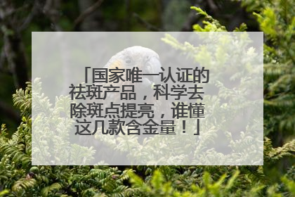 国家唯一认证的祛斑产品，科学去除斑点提亮，谁懂这几款含金量！
