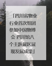四川省物业行业首次组团参加中国物博会 四川馆八个主题展区展现发展成果