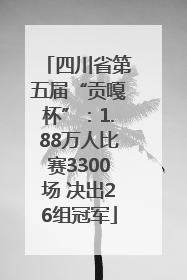 四川省第五届“贡嘎杯”：1.88万人比赛3300场 决出26组冠军