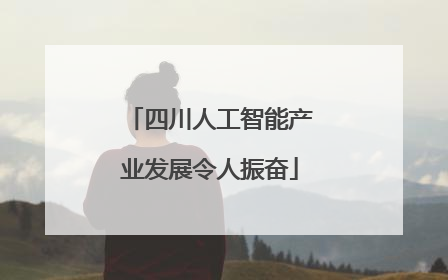 四川人工智能产业发展令人振奋