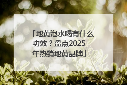 地黄泡水喝有什么功效？盘点2025年热销地黄品牌