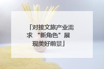 对接文旅产业需求 “新角色”展现美好前景