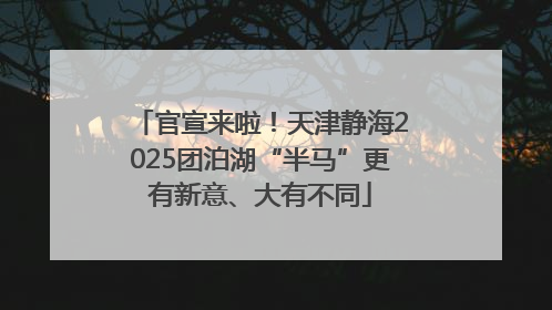 官宣来啦！天津静海2025团泊湖“半马”更有新意、大有不同