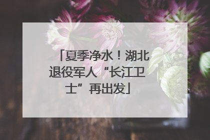 夏季净水！湖北退役军人“长江卫士”再出发