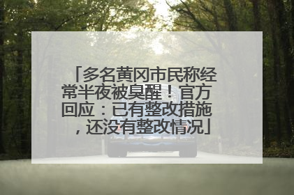 多名黄冈市民称经常半夜被臭醒！官方回应：已有整改措施，还没有整改情况