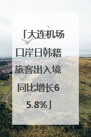 大连机场口岸日韩籍旅客出入境同比增长65.8%