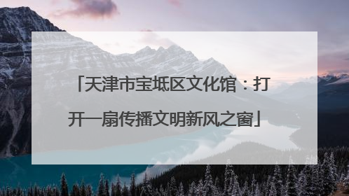 天津市宝坻区文化馆：打开一扇传播文明新风之窗