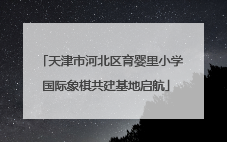 天津市河北区育婴里小学国际象棋共建基地启航