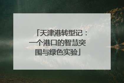 天津港转型记：一个港口的智慧突围与绿色实验