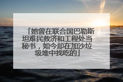她曾在联合国巴勒斯坦难民救济和工程处当秘书，如今却在加沙垃圾堆中找吃的