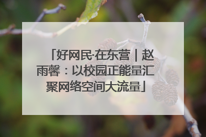 好网民·在东营｜赵雨馨：以校园正能量汇聚网络空间大流量