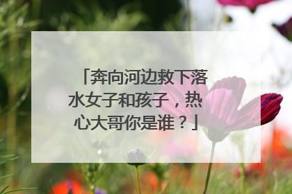 奔向河边救下落水女子和孩子，热心大哥你是谁？