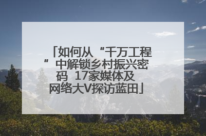 如何从“千万工程”中解锁乡村振兴密码  17家媒体及网络大V探访蓝田