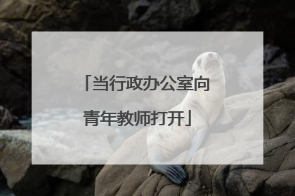 当行政办公室向青年教师打开