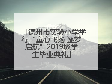 德州市实验小学举行“童心飞扬 逐梦启航”2019级学生毕业典礼